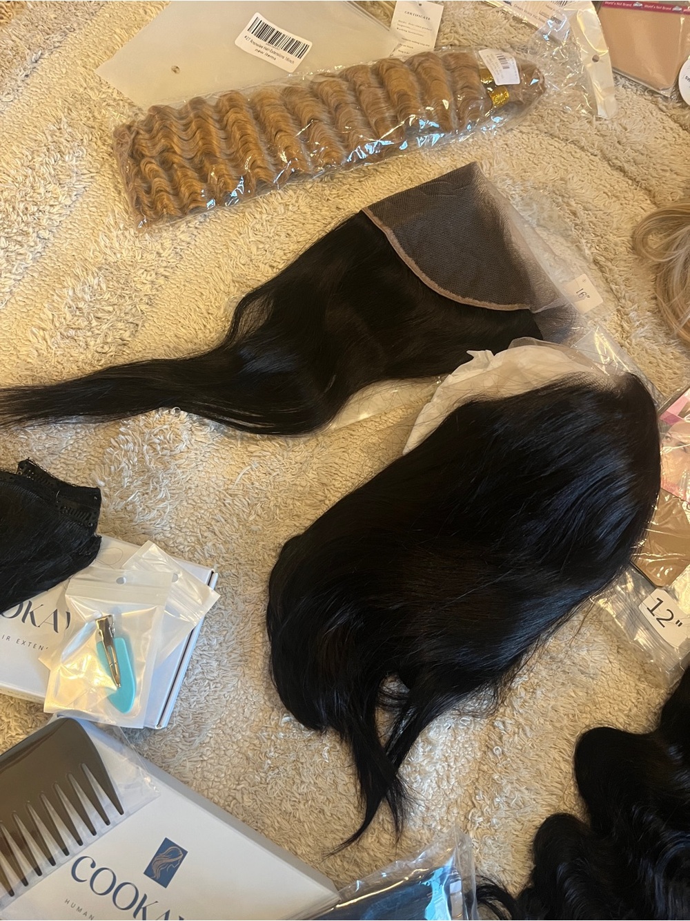 NWT Huge Assorted Hair Extensions & Wigs & Accessories both Human and Synthetic - Picture 6 of 13